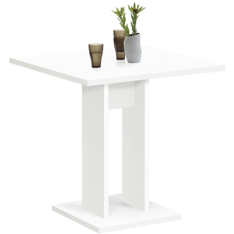 

BHD - FMD Mesa de comedor blanca 70 cm