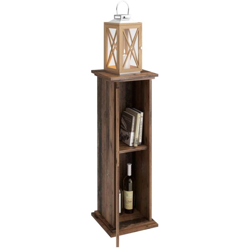 

FMD Mesa decorativa con puerta color oscuro old style 88,5 cm - Marrón