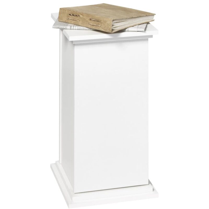 

FMD Mesita Decorativa con Puerta 57,4 cm Blanco - Blanco