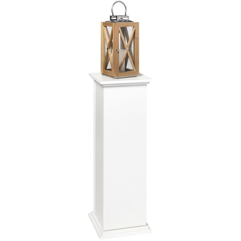 

FMD Mesita decorativa con puerta 88,5 cm blanco - Blanco