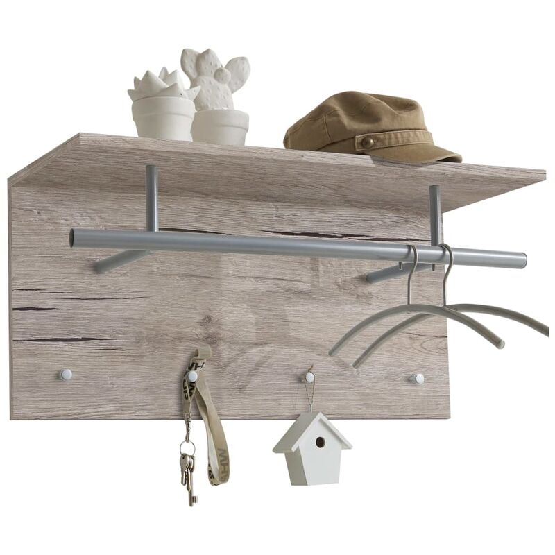 

FMD Perchero de pared color roble arena 72x29,3x34,5 cm