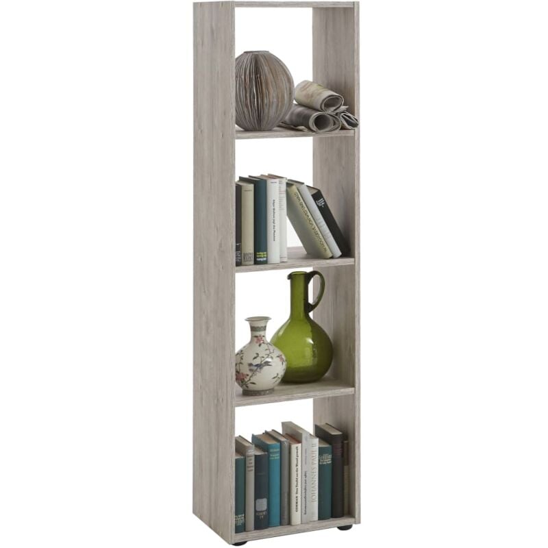 FMD - Standing Shelf with 4 Compartments Sand Oak