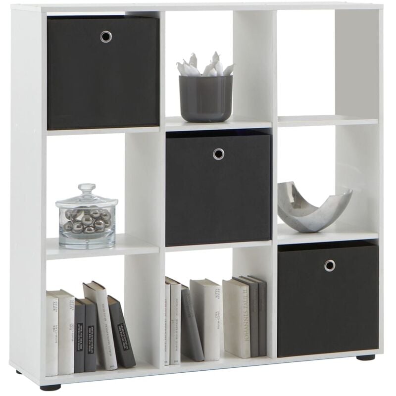 Standing Shelf with 9 Compartments White FMD