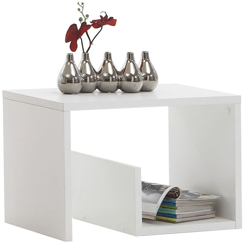 FMD - Table basse 2 en 1 59,1x35,8x37,8 cm blanc