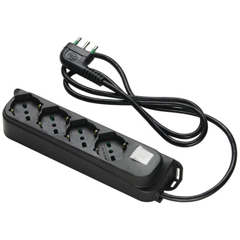 FME 47.421 MULTIPRESA 4P BIP/SC+INT NERO- 1,0 pz