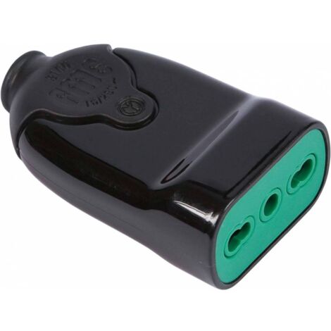 FME 81.001 PRESA BIPASSO 2P+T NERO