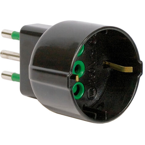 FME 82.121 ADATTATORE 10A 2P+T SCHUKO NERO- 1,0 pz