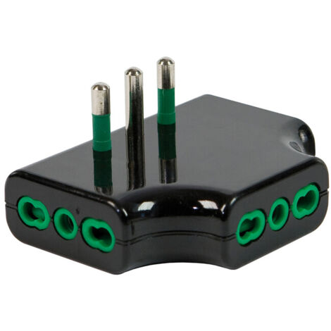 FME 82.221 ADATTATORE 16A 2P+T 3 PRESE 2P+T BIP NERO- 1,0 pz