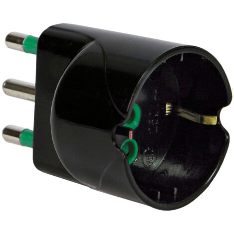 FME 82.611 ADATTATORE 16A 2P+T SCHUKO GARANTI NERO- 50,0 pz