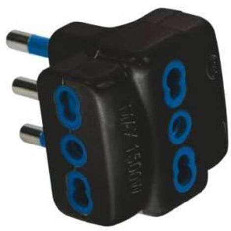 FME 82.631 ADATTATORE TRIPLO 16A 2P+T GARANTI NER - 50 pezzi