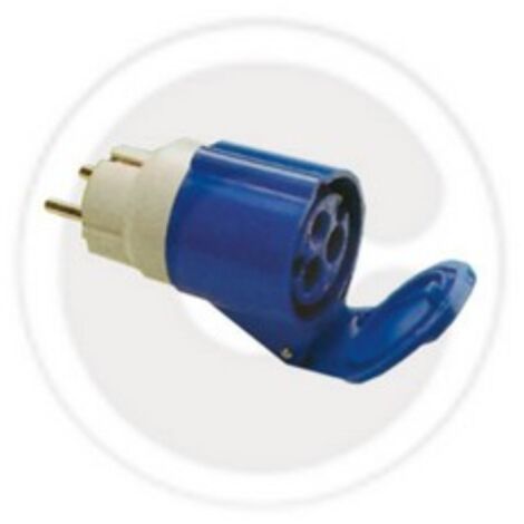 FME ART 73.001 Adaptateur industriel simple Schuko 220V 2p + T bleu