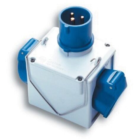FME ART 73.110 Adaptateur multiple double 16A CEE bleu vers 2 prises bleues 16A