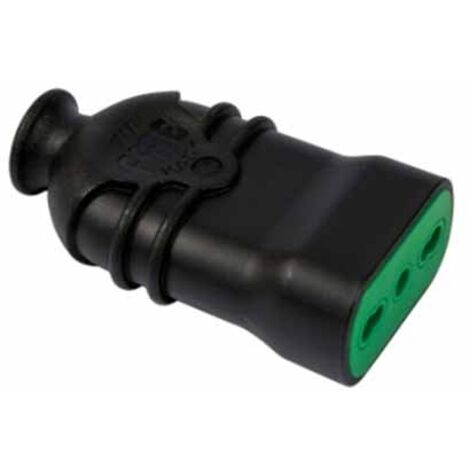 Fme art 81.111 douille droite HI-PRO noir 2P + T 16A P17 / 11 CEI