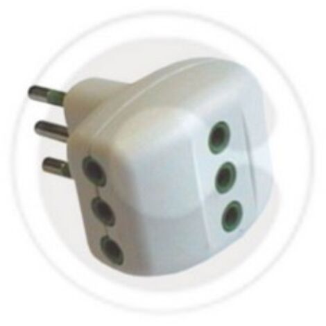 Fme art 82.200 adaptateur triple multiple 2 places 10A + T vers 10A + T CEI