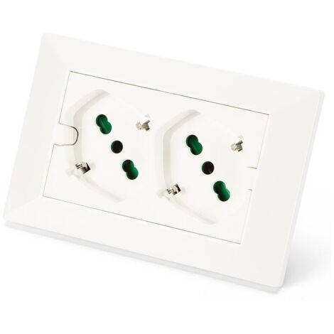 Fme Doppia Presa Schuko - Bianco - 10/16A