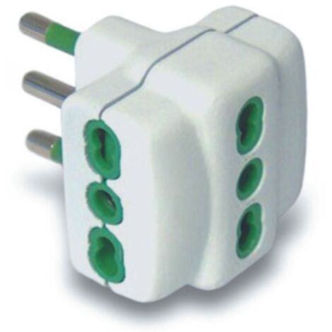 FME Fortek Art 82.630 Adaptateur multiple triple 16A avec 3 prises bypass