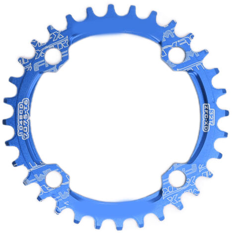FMFXTR 104 BCD 32T schmales und breites Kettenblatt für Mountainbikes, Rundkette, blau