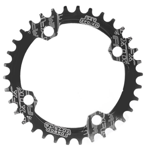 FMFXTR 34T BCD 104 Fahrradritzel, Narrow-Wide-Kette für Mountainbikes und Rennräder, schwarz