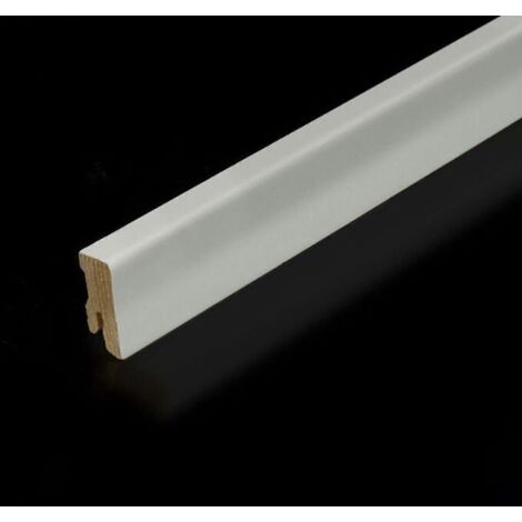 FN Neuhofer 630 Sockelleiste Weiß Starkfolie mit Holzkern 16x40x2500mm ohne Clipsfräsung