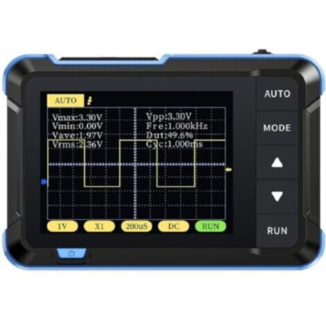 FNIRSI DSO152 Mini Oscilloscope numérique portable 2.5MSa/s 200KHz bande passante analogique 800 VPP avec sortie PWM （Version Standard）