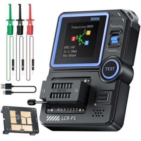 FNIRSI LCR-P1 Transistortester: Testet Kondensatoren, Widerstände, MOS-Feldeffekttransistoren und andere elektronische Bauteile.