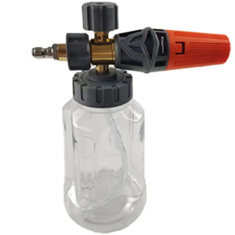 Lifcausal - Canon à mousse pour nettoyeur haute pression, lance à mousse réglable pour voiture avec connecteur rapide 1/4'' et bouteille transparente