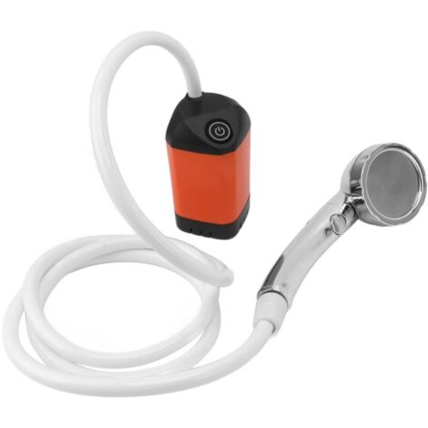 Focket Portable Shower, Rechargeable Electric Shower for Camping, 3-Speed Adjustable Camping Shower Pump with Filter for Camping, Hiking and Travel (Oran