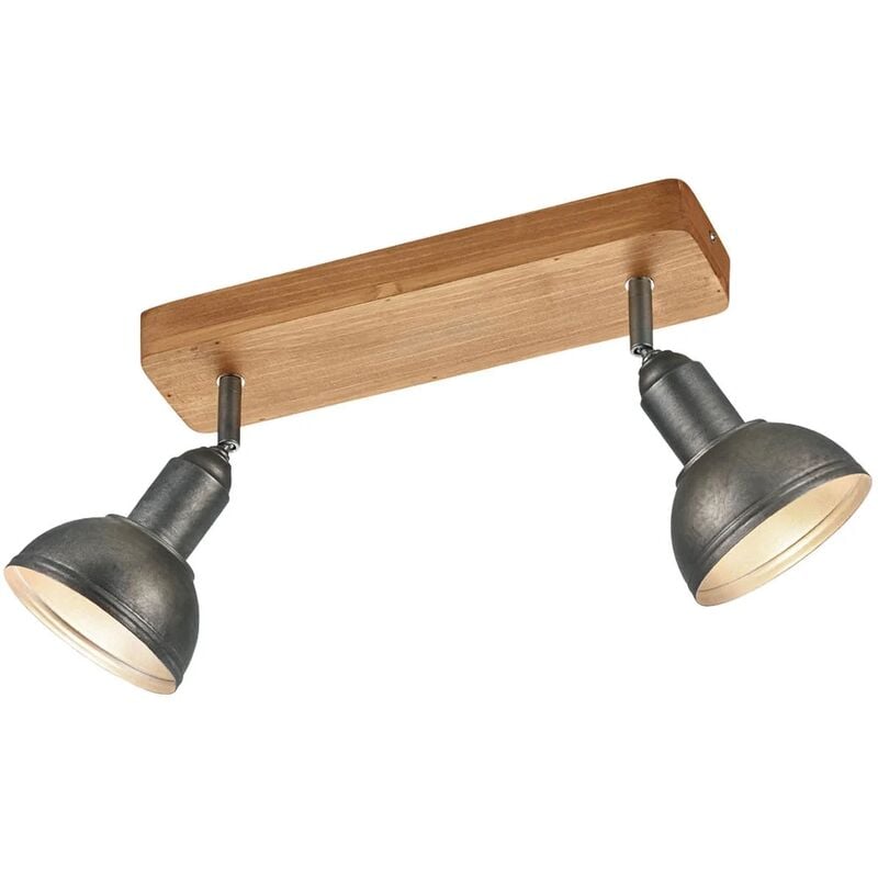 

Lúzete - Foco 2 Luces Jano Metal Níquel Antiguo