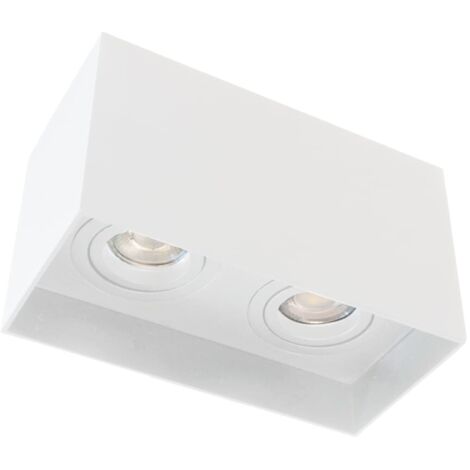 Foco basculante “Clark” de dos luces (2xGU10) color blanco