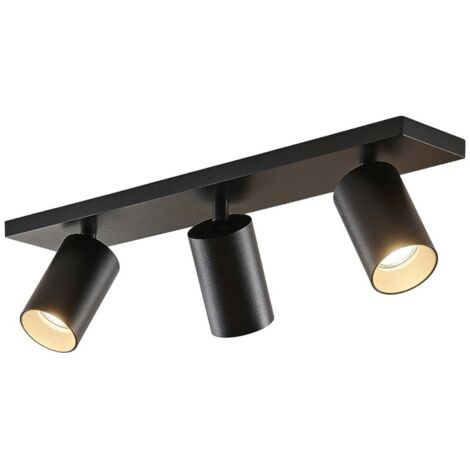 Foco Brinja, GU10, negro, 3 luces
