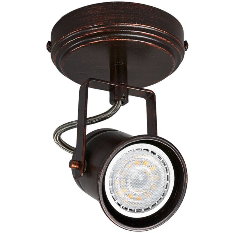 

Lindby - Foco Cansu marrón-dorado, GU10 LED