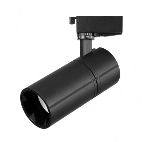Foco carril 20w 2700k anzo negro 1800lm 36º orientable 330º regx18x6,2 cm