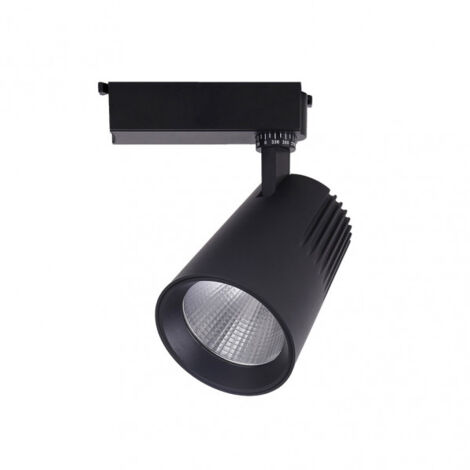 Foco carril 20w 2700k telma negro 1800lm 36º orientable 330º regx15,5x8,2 cm