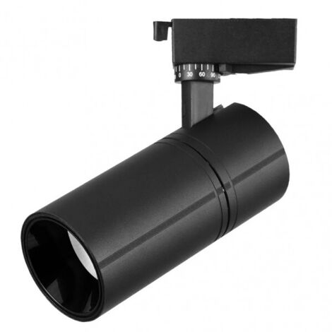 Foco carril 30w 4000k anzo negro 2700lm 36º orientable 330º regx22x7,5 cm