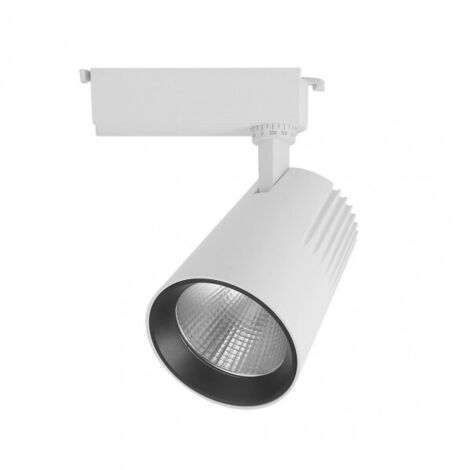 Foco carril 30w 4000k telma blanco 2700lm 36º orientable 330º regx19x9 cm