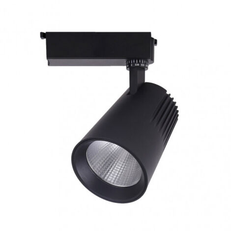 Foco carril 30w 4000k telma negro 2700lm 36º orientable 330º regx19x9 cm