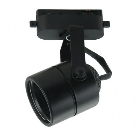 Foco carril arta 1xgu10 cilindrico negro 14,2x7,6x6 cm orientable 180º