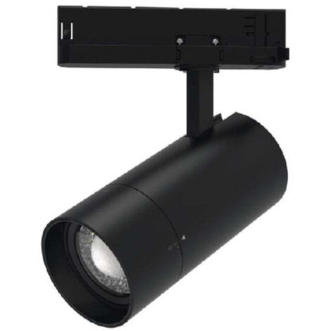Foco Carril Led 4 Vías Trifásico 40w CTT Cambio Tono, Ángulo Ajustable 20º-60º