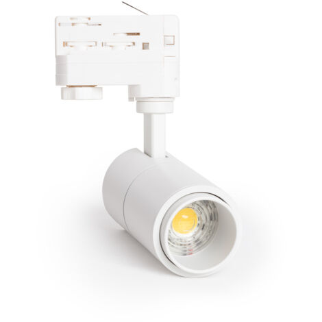 Foco Carril LED Trifásico 10W Regulable CCT Seleccionable Pulyx Multiángulo 15-60º Blanco