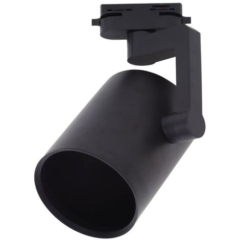 Foco carril monofásico E27 Negro