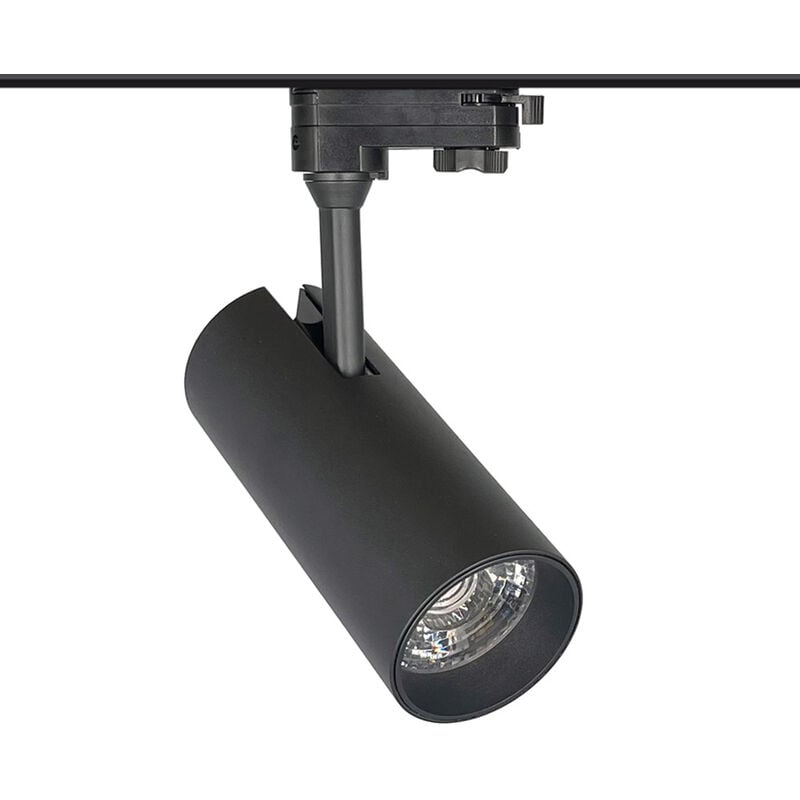 Ledbox - Spot monophasé prolux, 25W, noir, irc 90, blanc chaud