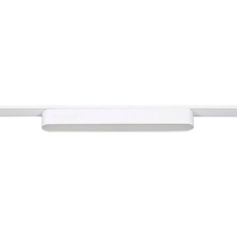 Foco carril SNOW SLIM 252mm 48V, 12W, 90º, blanco, Blanco cálido