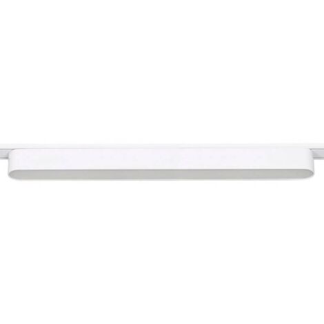 Foco carril SNOW SLIM 378mm 48V, 18W, 90º, blanco, Blanco cálido