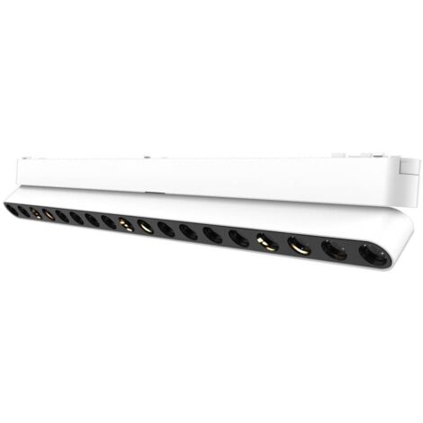 Foco carril SNOW SLIM 378mm Basculante 48V, 18W, 24º, blanco, Blanco cálido