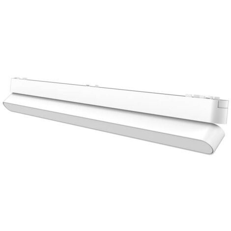 Foco carril SNOW SLIM 378mm Basculante 48V, 18W, 90º, blanco, Blanco cálido