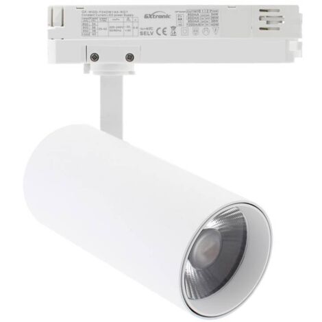 Foco carril Trifásico SAMOS, 40W-26W, blanco, 24º-60º, UGR13, CCT, 3000-4000-6000K
