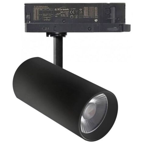 Foco carril Trifásico SAMOS, 40W-26W, negro, 24º-60º, UGR13, CCT, 3000-4000-6000K