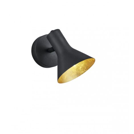 Foco Cono Orientable E14 Nina Negro y Oro Trio Lighting