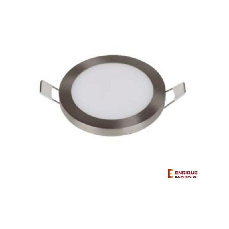

Foco cuadrado niquel satinado LED 8w 3000K luz cálida