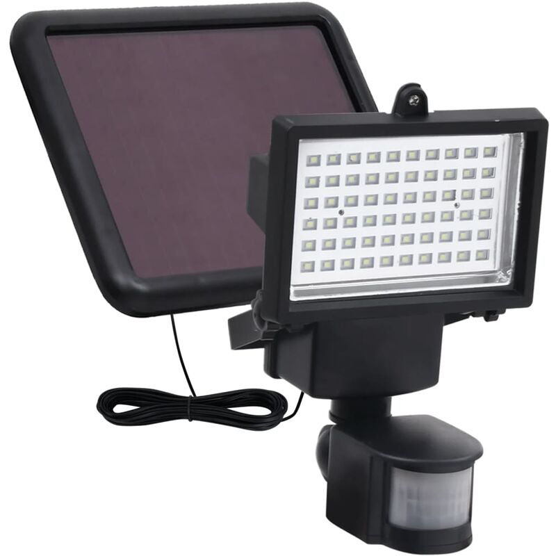 

Foco de jardín LED energía solar con sensor negro